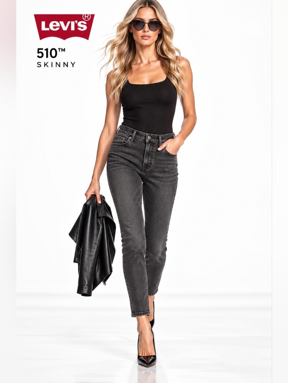 Levi’s 510 Skinny Black Jeans Size 14 Reg 27x27